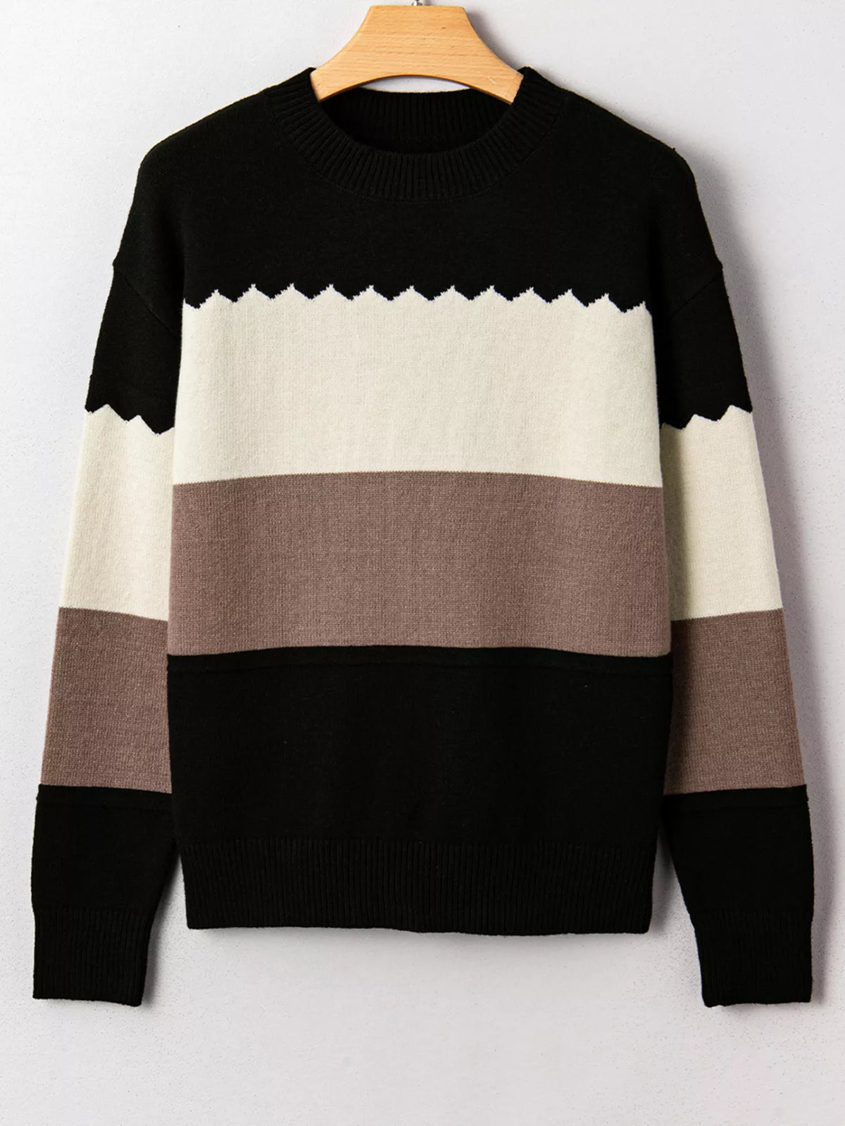 Women's Color Block Drop Shoulder Sweater | Casual Comfort