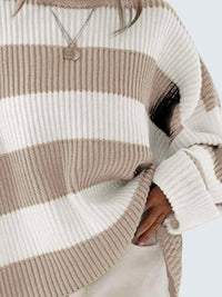 Round Neck Long Sleeve Sweater Trandify Deal
