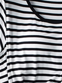 Striped Round Neck Short Sleeve T-Shirt with Bra Trandify Deal