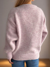 Round Neck Long Sleeve Sweater Trandify Deal