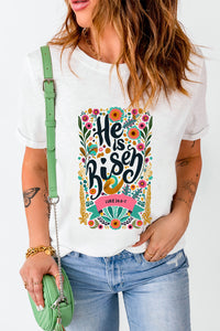 Graphic Round Neck Short Sleeve T-Shirt - Trandify Deal