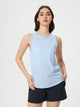 Women’s Cutout Back Active Tank Top – Cropped Yoga Tee for Workouts
