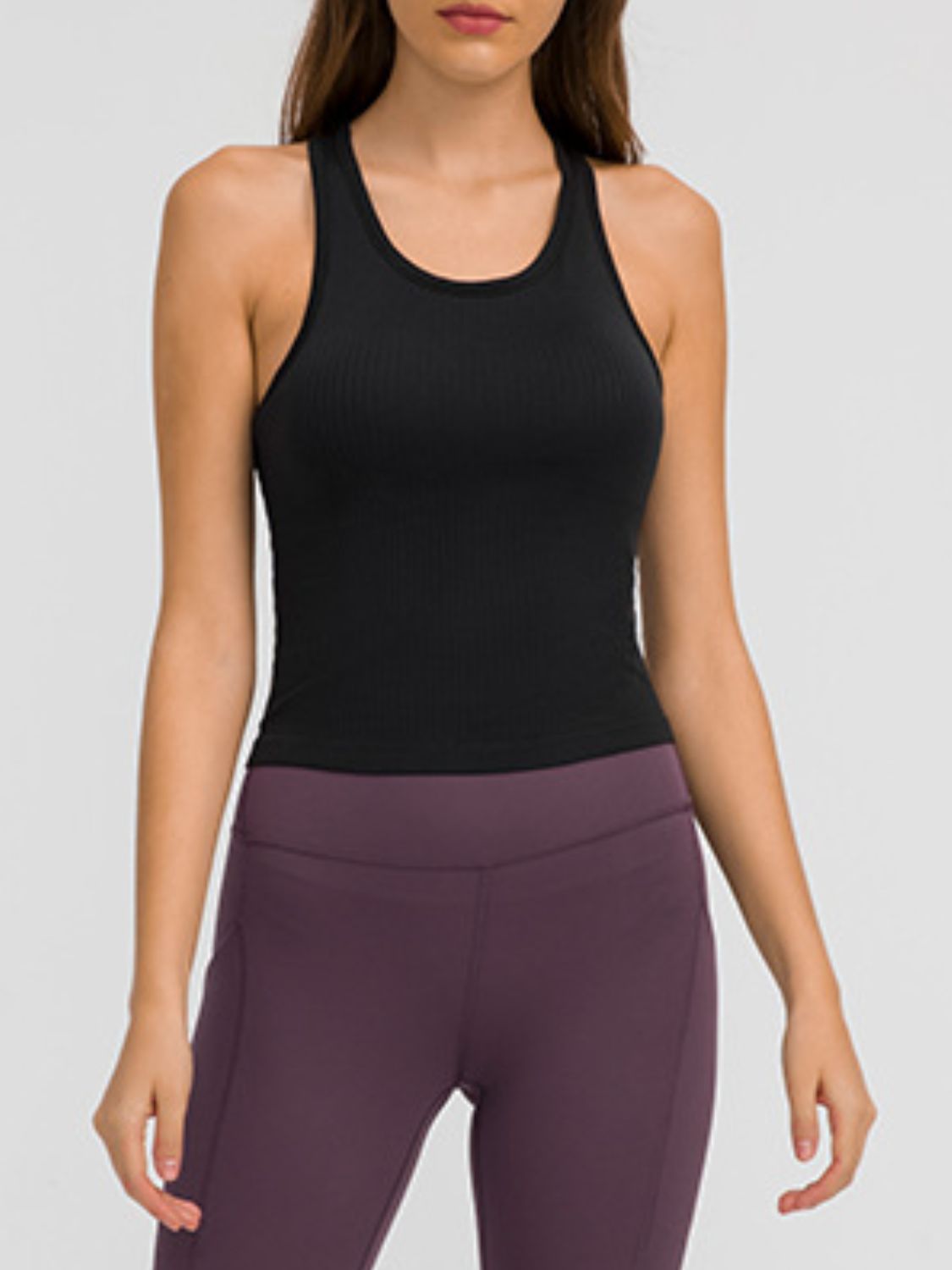 Millennia Round Neck Racerback Active Tank Trandify Deal