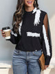 Mock Neck Mesh Long Sleeve Blouse Trandify Deal