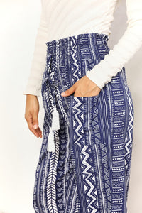 Geometric Print Tassel High-Rise Pants Trandify deal