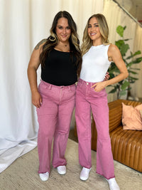 RFM Full Size High Rise Garment Dye Wide Leg  Jeans Trandify Deal