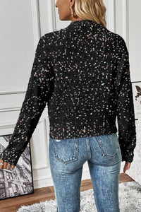 Confetti Button Up Long Sleeve Cardigan - Trandify Deal