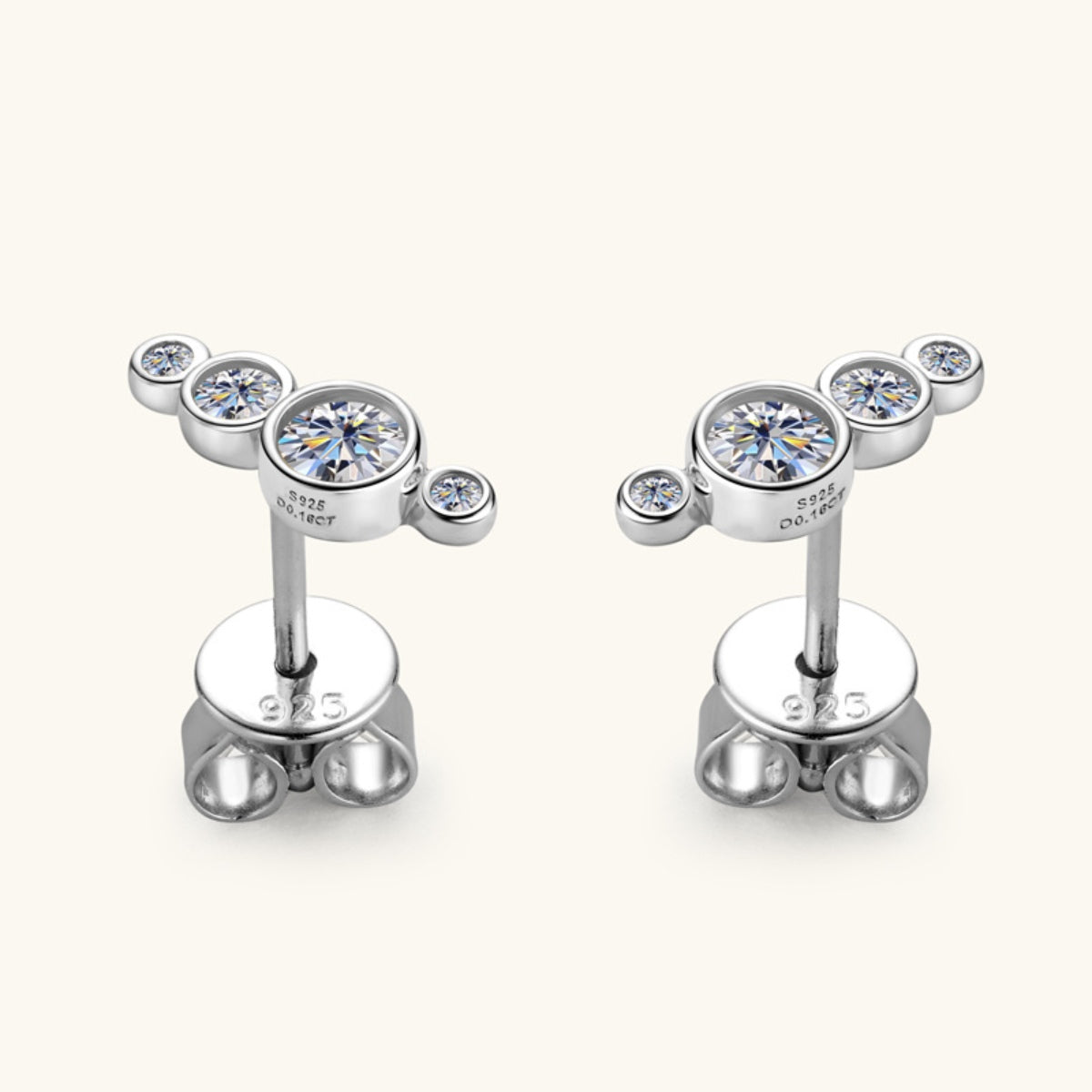 Moissanite 925 Sterling Silver Stud Earrings Trandify Deal