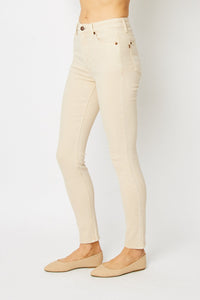 Judy Blue Full Size Garment Dyed Tummy Control Skinny Jeans Trandify deal