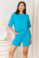 Basic Bae Full Size Soft Rayon Half Sleeve Top and Shorts Set Trandify Deal