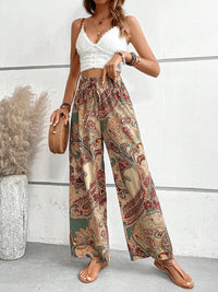 Printed Wide Leg Pants Trandify deal