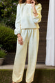 Round Neck Long Sleeve Top and Pants Set Trandify Deal