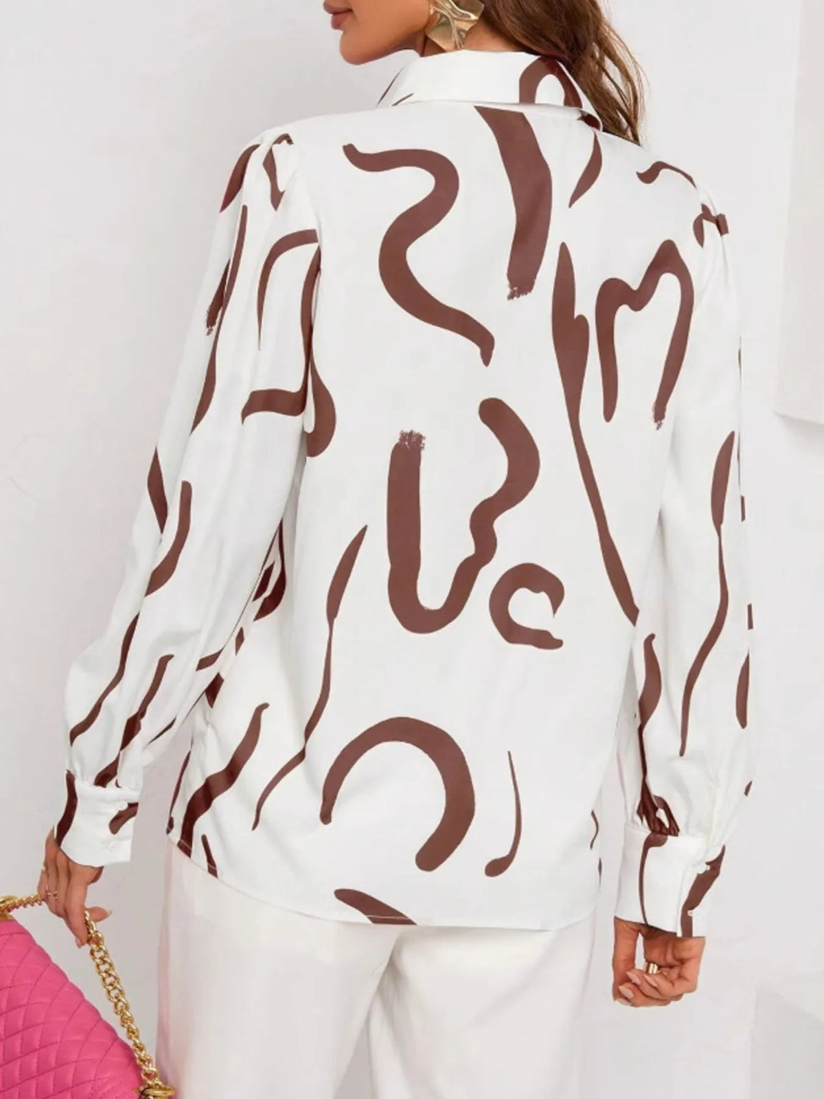 Elegant Floral Print Long Sleeve Top – Women’s Fashion Blouse