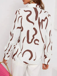 Elegant Floral Print Long Sleeve Top – Women’s Fashion Blouse