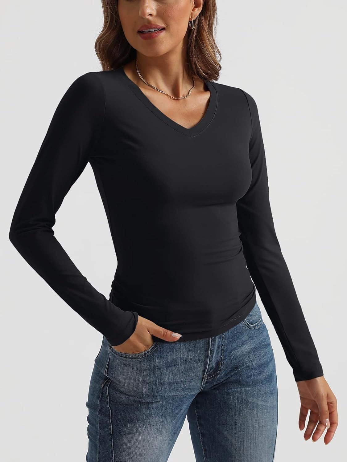 Lovelet V-Neck Long Sleeve T-Shirt Trandify Deal