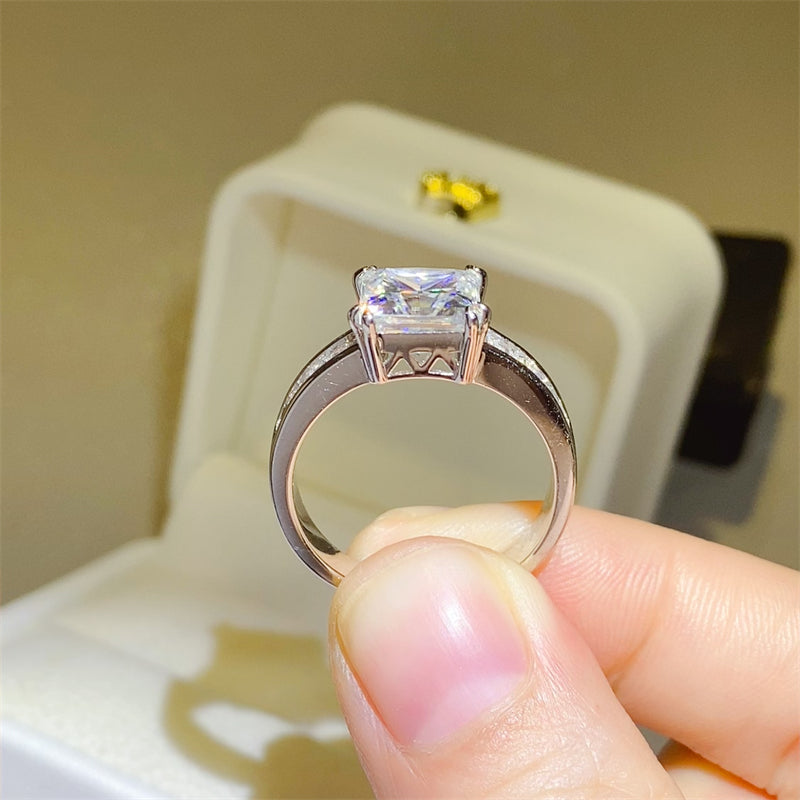 3 Carat Moissanite 925 Sterling Silver Square Shape Ring Trandify Deal