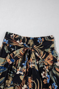Floral shirred high waist wide leg pants for women – Trandify Deal