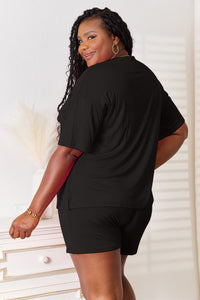 Basic Bae Full Size Soft Rayon Half Sleeve Top and Shorts Set Trandify Deal