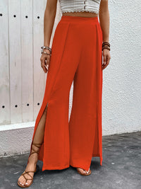 Slit Wide Leg Pants Trandify deal