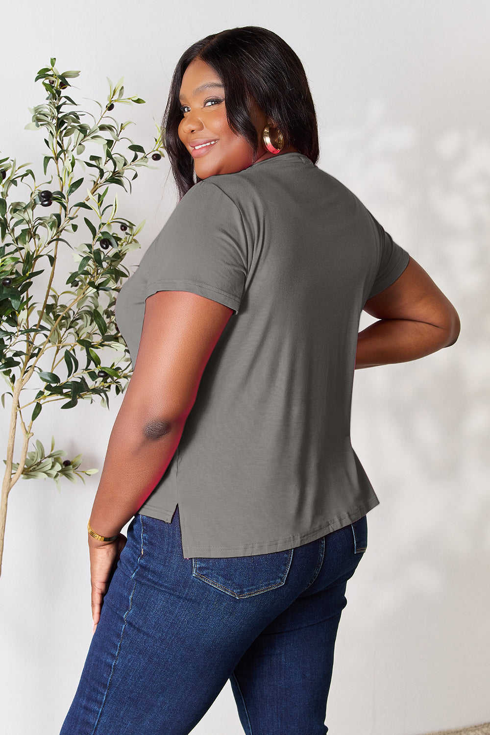 Basic Bae Full Size Round Neck Short Sleeve T-Shirt Trandify deal