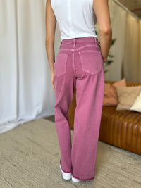 RFM Full Size High Rise Garment Dye Wide Leg  Jeans Trandify Deal