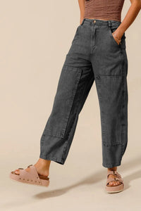 SO ME Women’s Distressed Barrel Jeans – Mid Rise Relaxed Fit Denim Pants for Casual Outfits