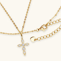 925 Sterling Silver Moissanite Cross Pendant Necklace Trandify Deal
