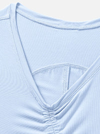 Millennia Drawstring Ruched Wide Strap Active Tank Trandify deal