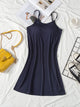Round Neck Spaghetti Strap Cami Dress with Bra Trandify Deal