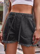 Drawstring Raw Hem Denim Shorts Trandify deal