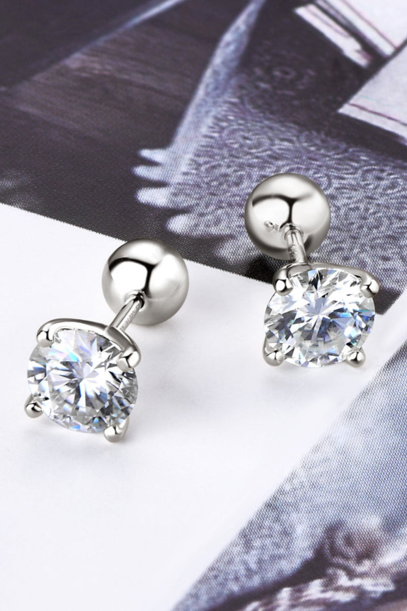 2 Carat Moissanite 925 Sterling Silver Stud Earrings Trandify Deal