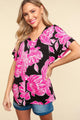 Haptics Floral Drop Shoulder T-Shirt Trandify deal