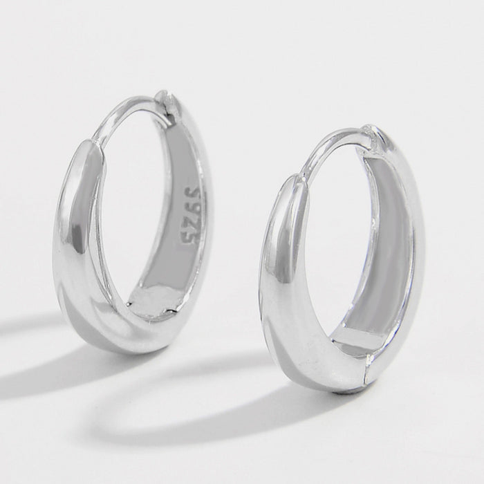 925 Sterling Silver Huggie Earrings Trandify Deal