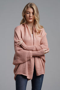 Open Front Batwing Sleeve Cardigan Trandify Deal