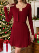 Ribbed Long Sleeve Cropped Cardigan and Cami Dress Set Trandify Deal