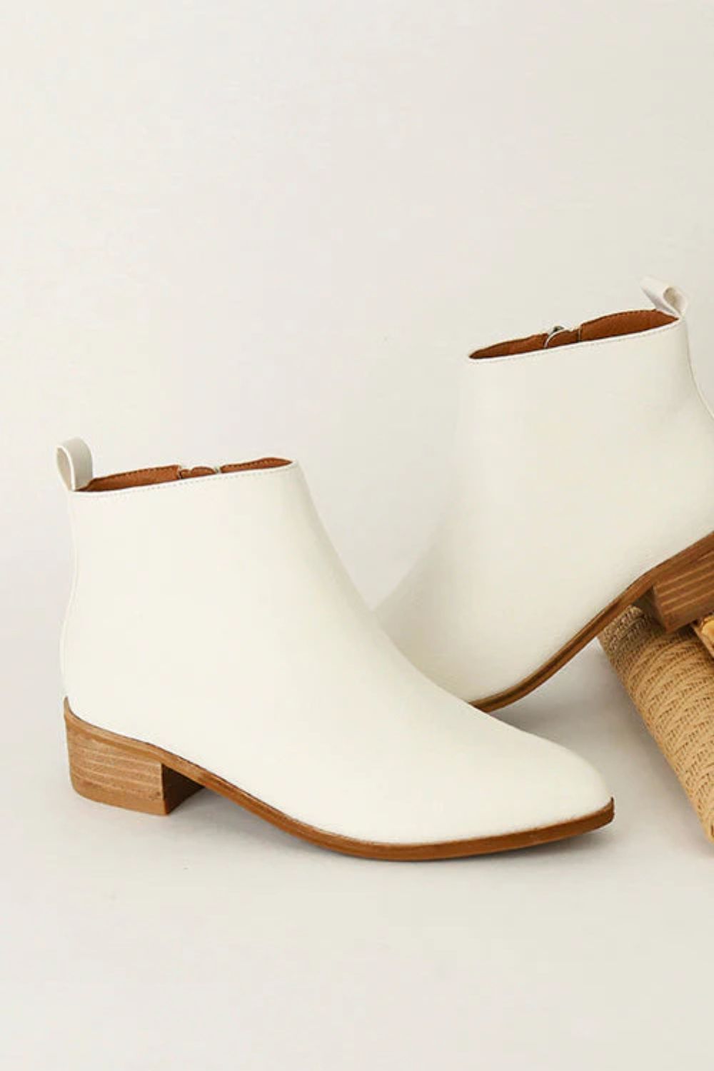 Beast Fashion PU Leather Block Heel Boots Trandify Deal