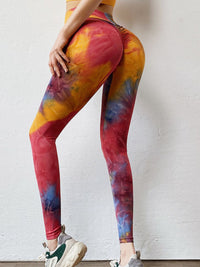 Women’s tie-dye high waist yoga leggings for workouts and casual wear