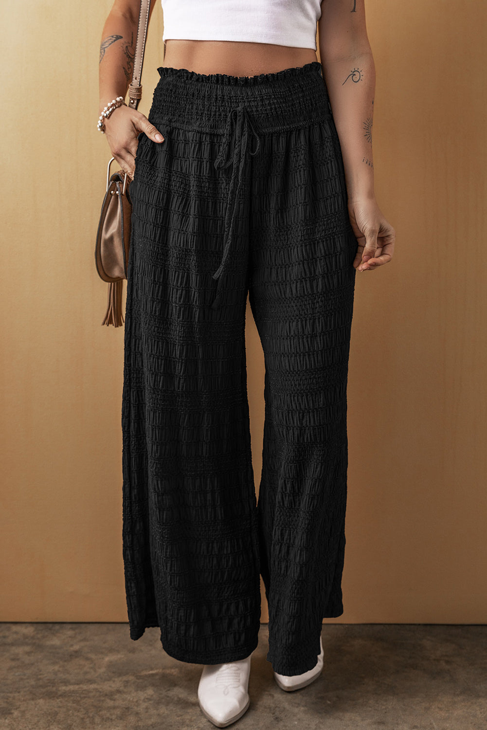 Tied Wide Leg Pants Trandify Deal