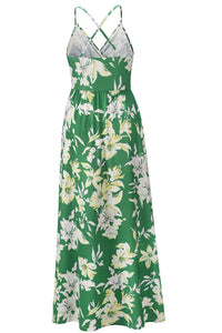 Crisscross Printed Surplice Cami Dress - Trandify Deal