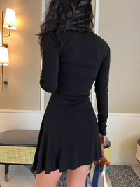 V-Neck Cami Dress & Cardigan Set | Casual Outfit