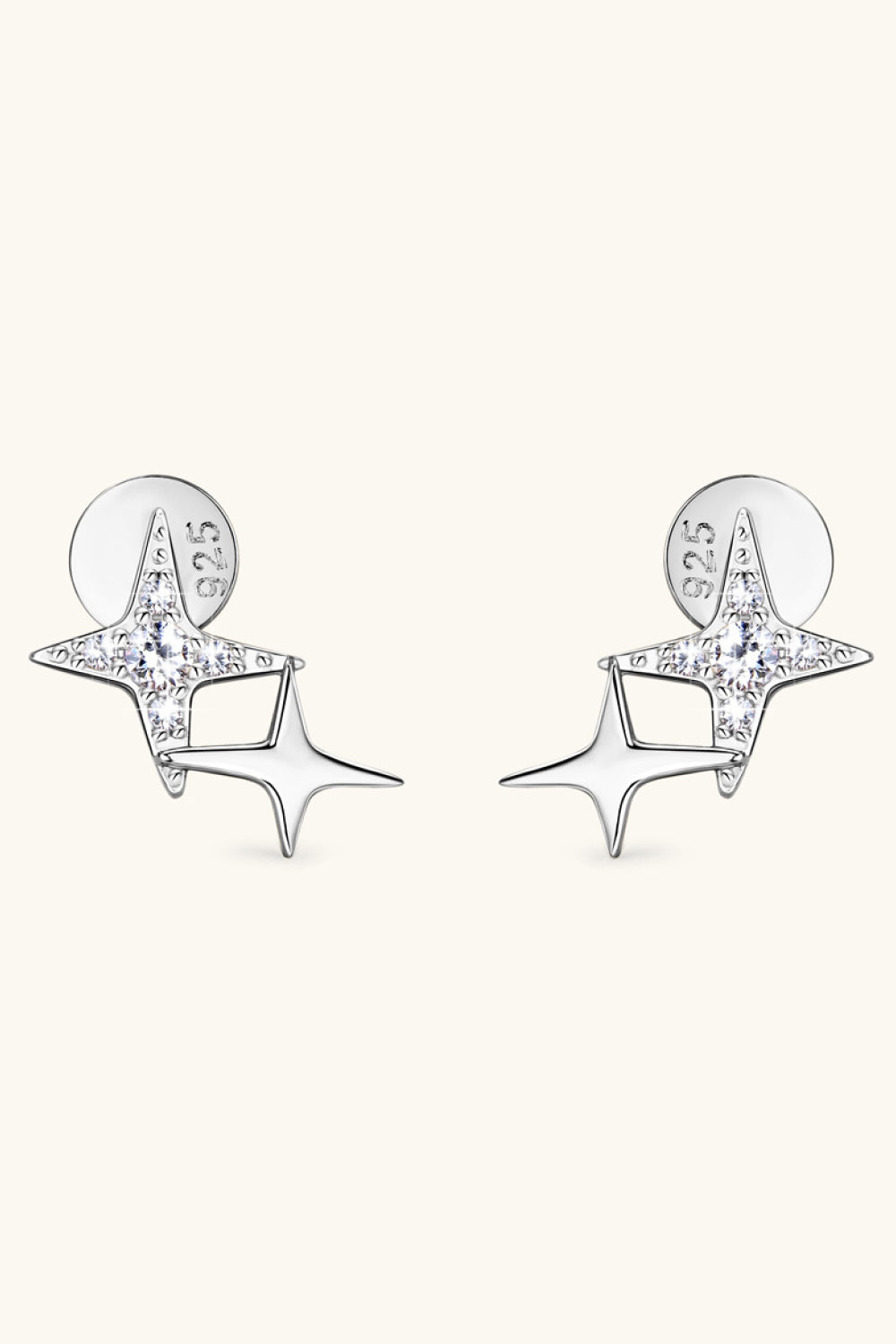 Moissanite 925 Sterling Silver Star Shape Earrings Trandify Deal
