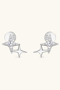 Moissanite 925 Sterling Silver Star Shape Earrings Trandify Deal