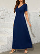Surplice Short Sleeve Maxi Dress Trandify deal