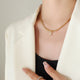 Brass Inlaid Zircon Letter Pendant Necklace Trandify Deal