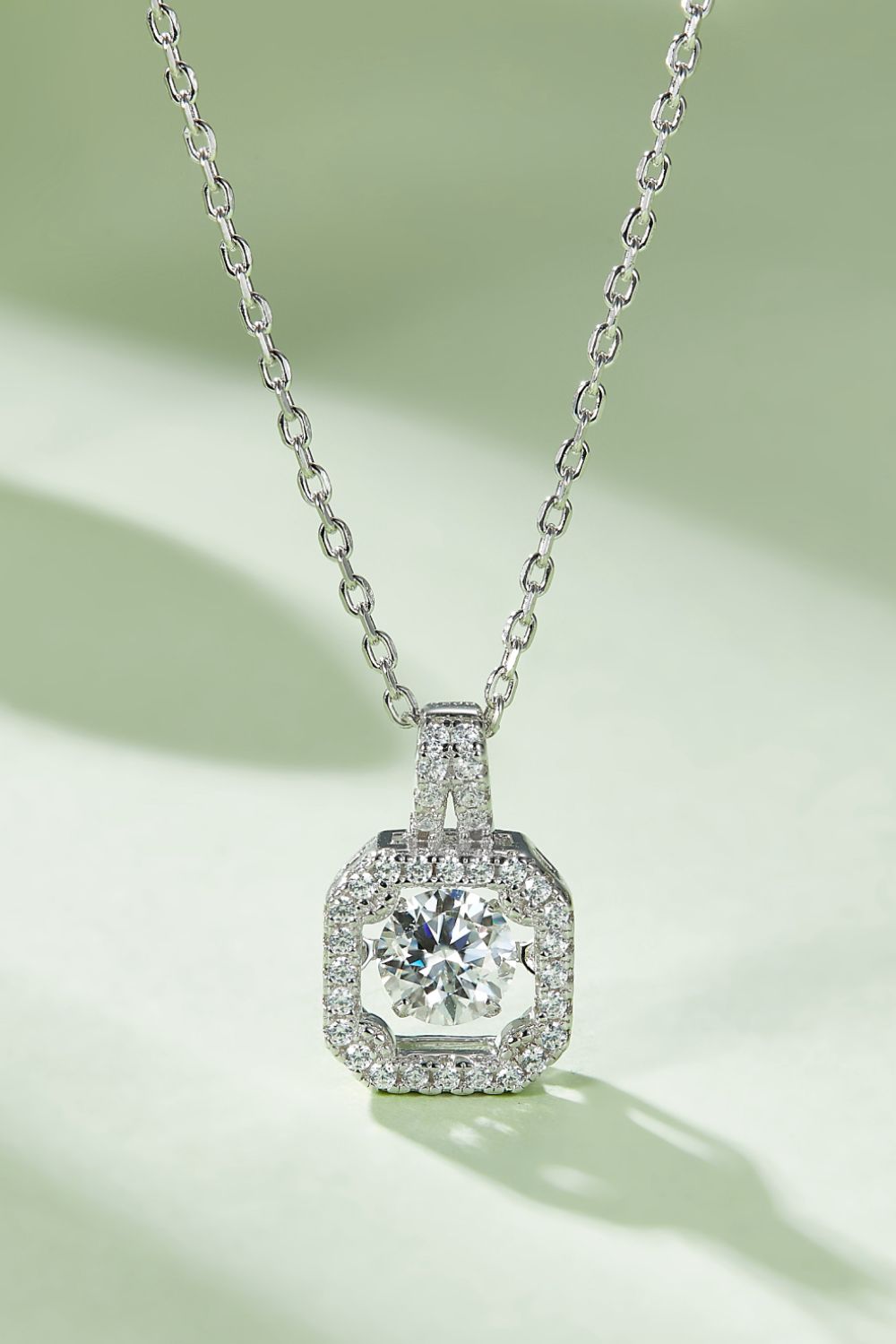 Adored Moissanite 925 Sterling Silver Necklace Trandify Deal