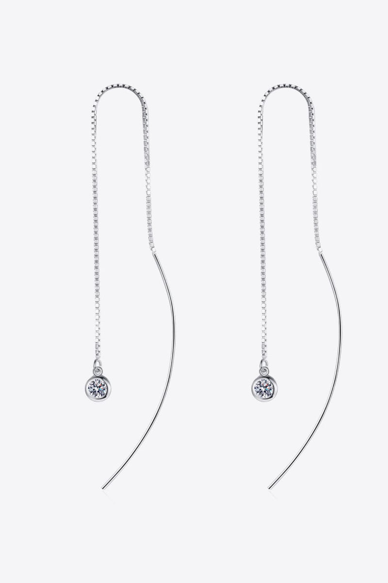 Moissanite 925 Sterling Silver Threader Earrings Trandify Deal