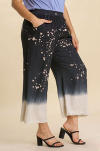 Umgee Plus Size Linen Wide Leg Pants for Women - Trandify Deal