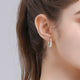 925 Sterling Silver Moissanite Huggie Earrings Trandify Deal