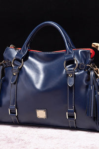 PU Leather Handbag with Tassels Trandify Deal
