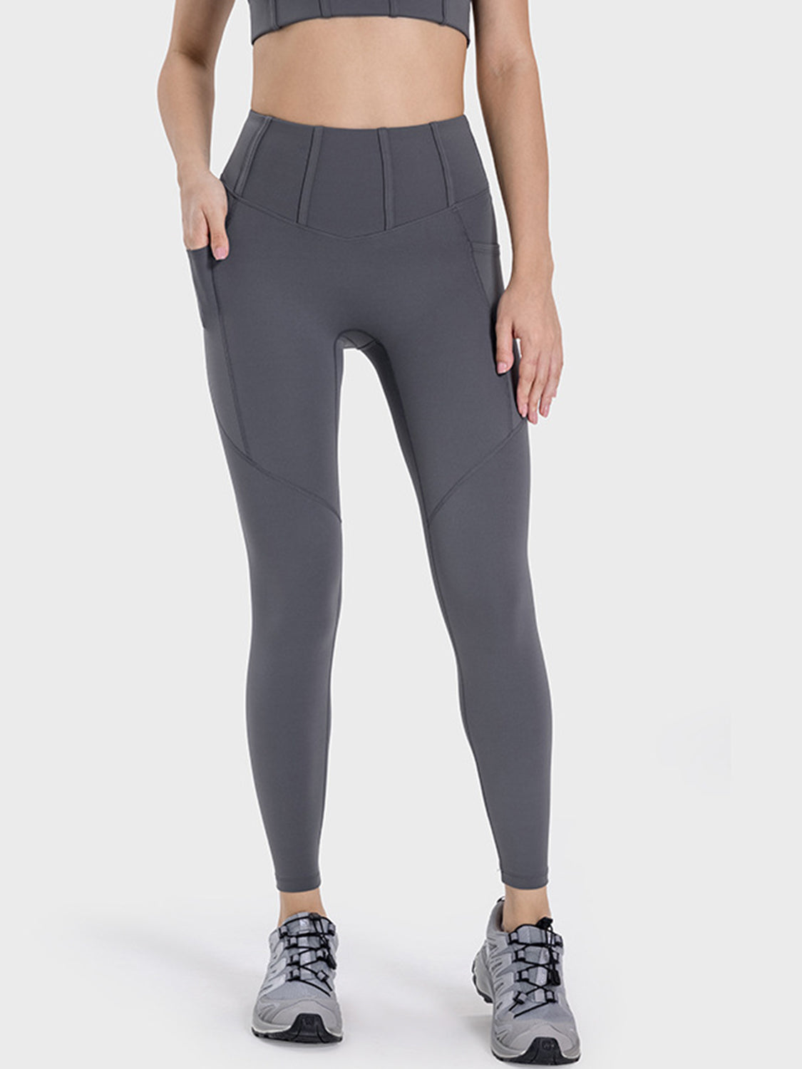 Millennia Pocketed High Waist Active Leggings Trandify deal